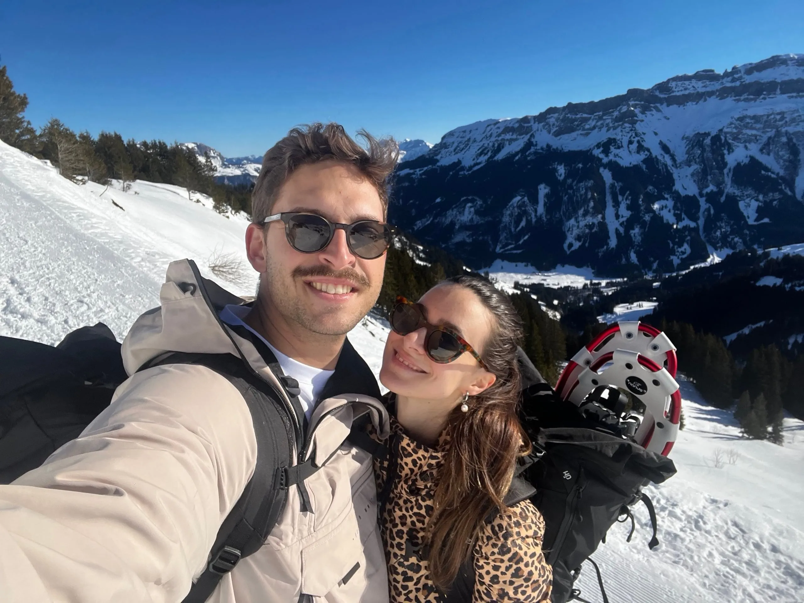 Britta & Nico in the snowy mountains